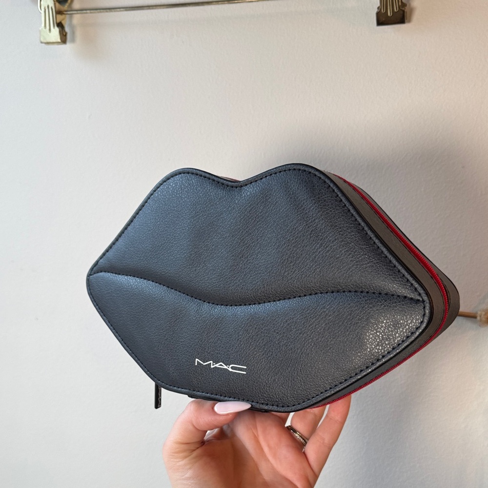 NEW Mac Cosmetics Black Faux Leather Clutch or Case